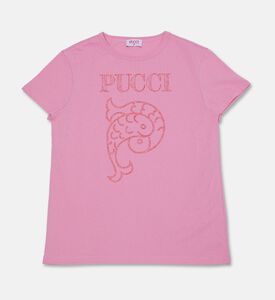 Emilio Pucci Tonal Logo-detail Marine-print T-shirt, Packshot View