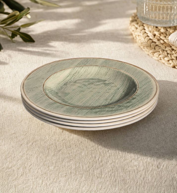 Home Deco and More Misty Melamine Salad Plate 4-piece Set, Model View