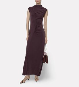 Samsoe Ruched High-neck Maxi Dress, Model View