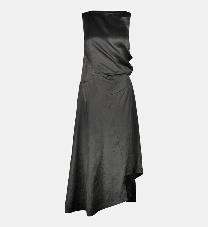 فستان ساتان غير متماثل