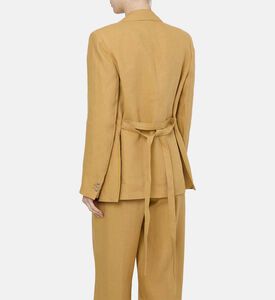 Linen Canvas Belted Jacket