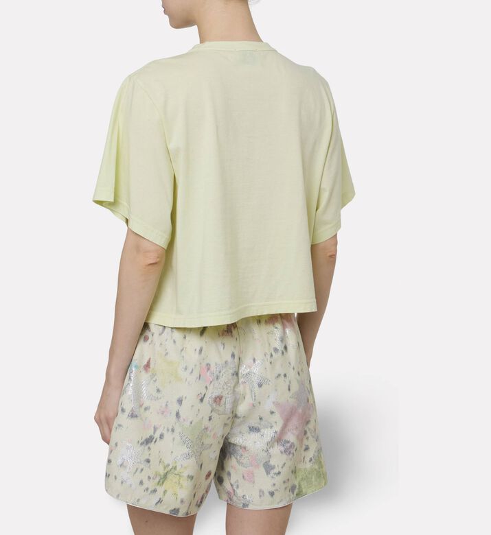 Forte-Forte Cotton Jersey Floral-embroidery T-shirt, Model View