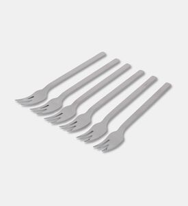 Mepra Gift Box Cake Fork S6p, Silver, 18x14x3-cm, Packshot View