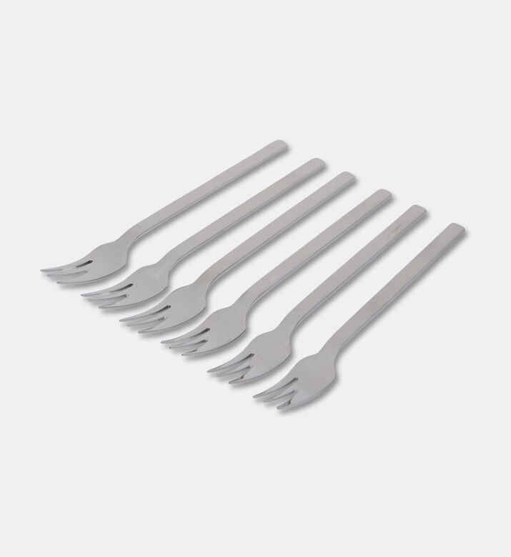 Mepra Gift Box Cake Fork S6p, Silver, 18x14x3-cm, Packshot View