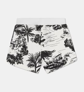 Karl Lagerfeld Embroidered Logo Monochrome-print Shorts, Packshot View