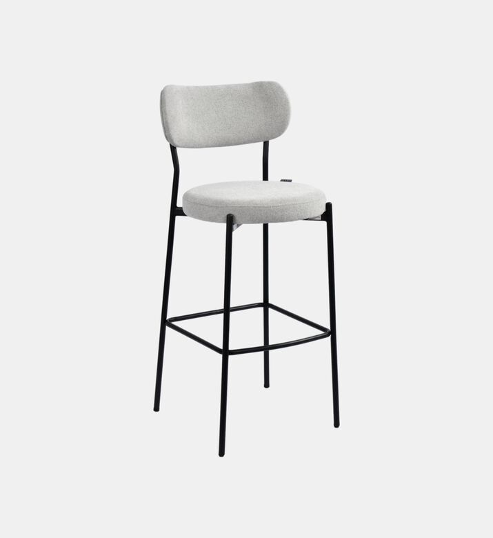 Archie Fabric Steel Bar Chair Grey