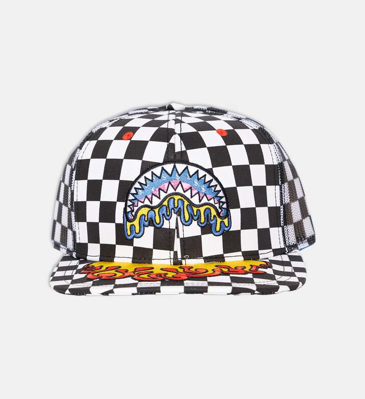 Dripped Sip Checkered Sharkmouth Cap