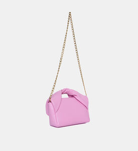 حقيبة جلد بتصميم ملفوف بسلسلة