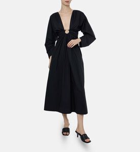 Cult Gaia Gold Ring-detail Midi Dress, Model View