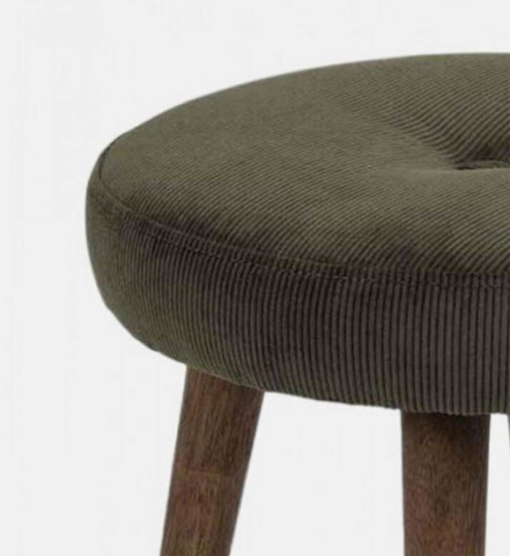 Home Deco and More Frisco Smoked Base Stool, Olive, Packshot View