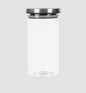 Glass Steel Lid Canister
