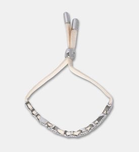 Marc Jacobs Laced Logo Adjustable Cord Bracelet, White, Packshot View