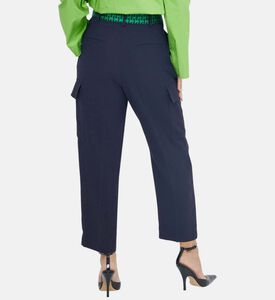 بنطال كريب بحزام قماش من فيليب