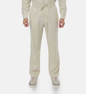 Les Deux Como Tapered Slub Drawstring Pants, Model View