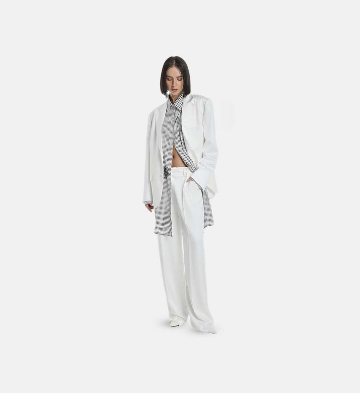 Silk Waist Fold Trousers
