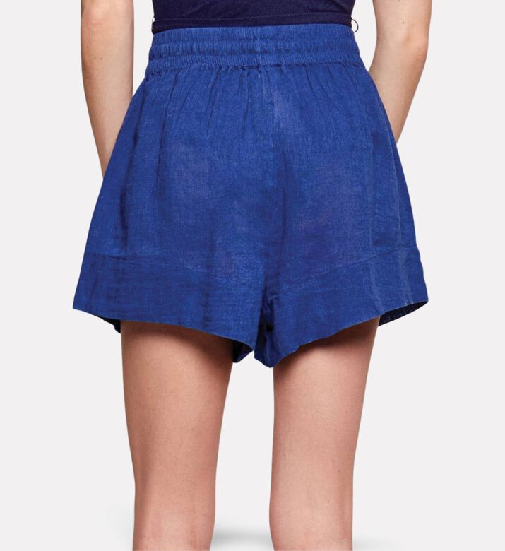Polo by Ralph Lauren Linen Cover-up Shorts, Blue, L, Model View