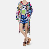 Crochet Full-length Granny Squares Cardigan