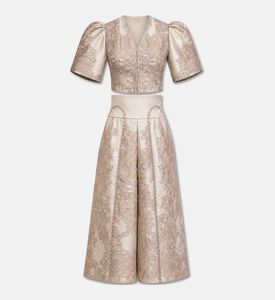 Savanna Marilag Jacquard Sleeve Top, Packshot View