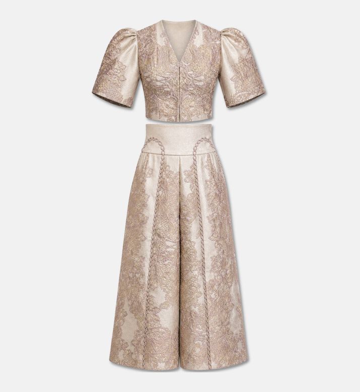 Savanna Marilag Jacquard Sleeve Top, Packshot View