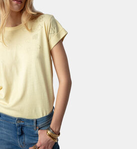 قميص أنيا مزين بحجر الراين