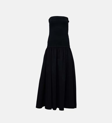 Oriana Strapless Drop Waist Full Midi Dress