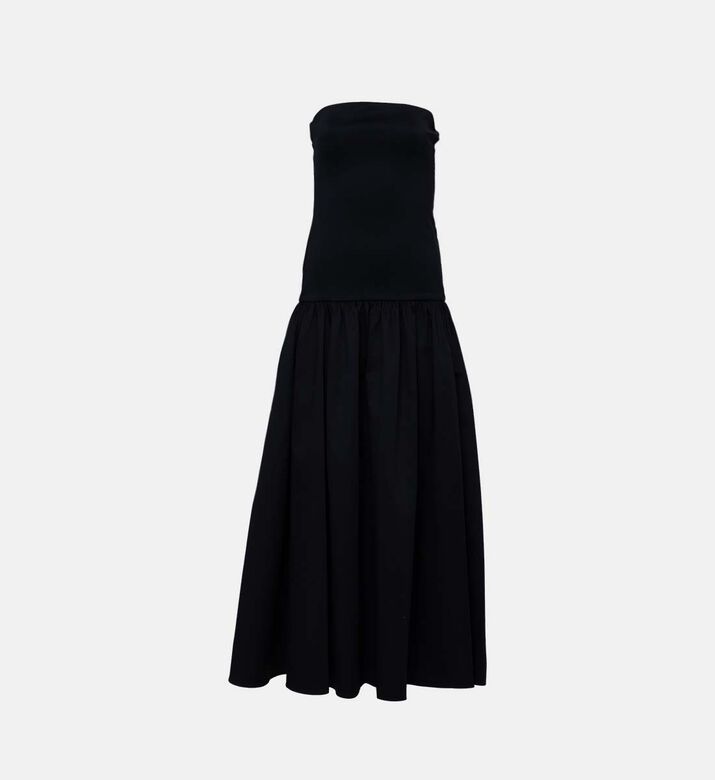 Oriana Strapless Drop Waist Full Midi Dress