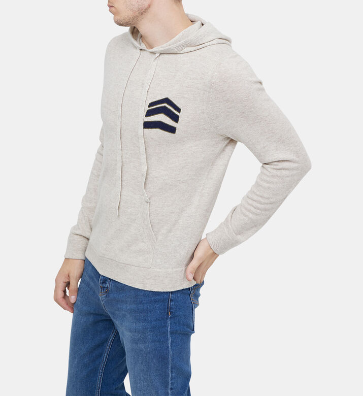 Skull Wool-blend Knitted Hoodie