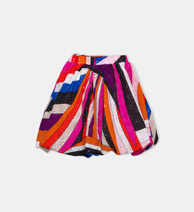 تنورة قطن واسعة بطبعة قزحية