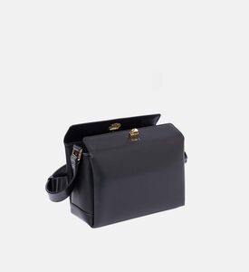 حقيبة جلد مطوية متوسطة الحجم