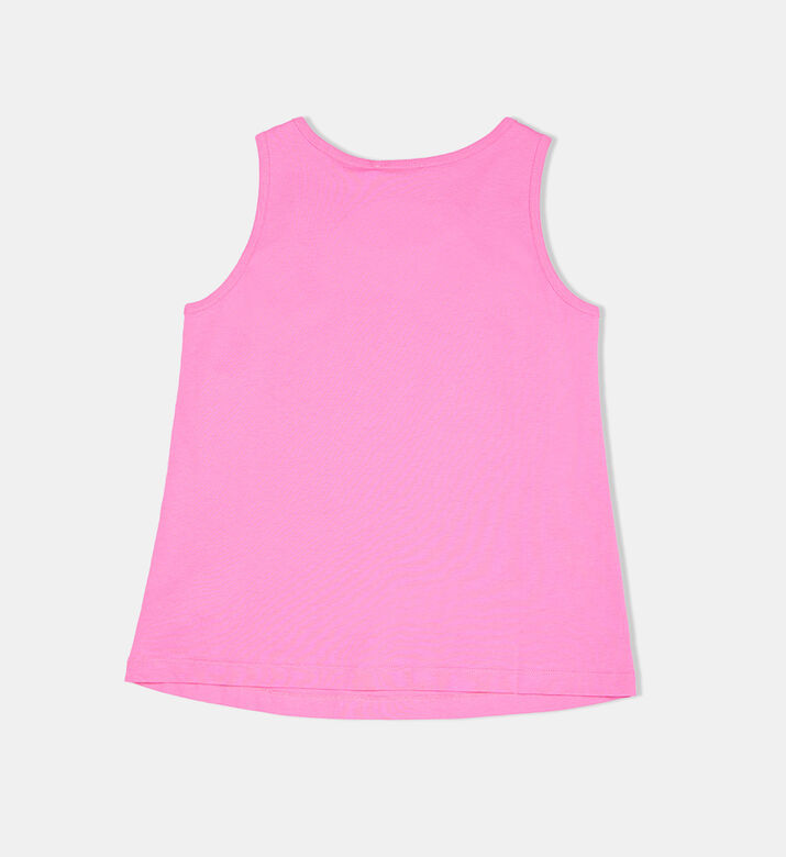 تيشيرت قطن بدون أكمام بطبعة لوغو