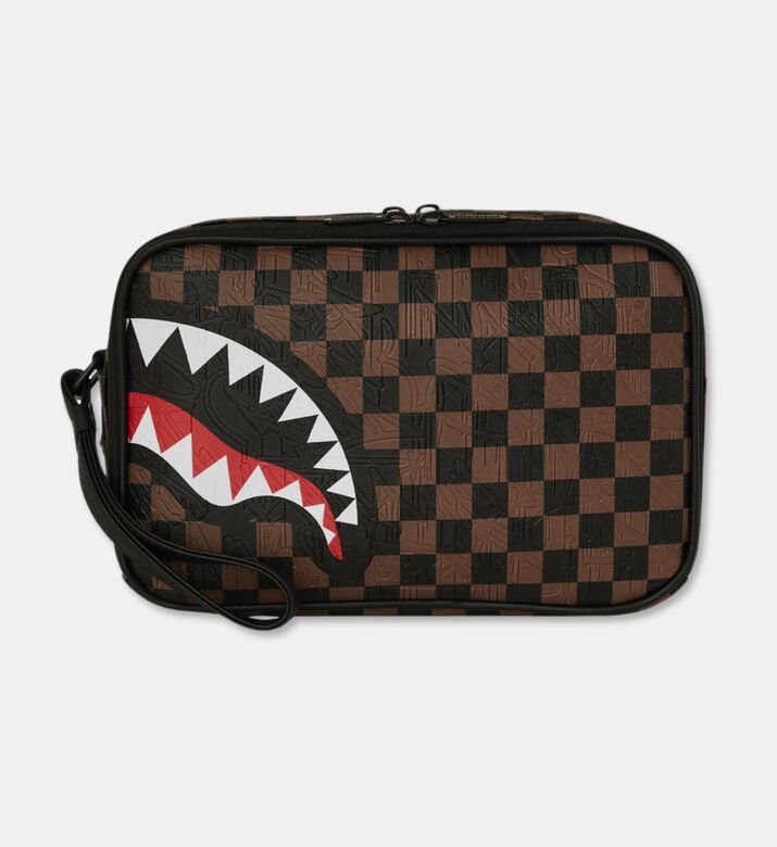 Sprayground Checkered Pattern Toiletry Bag, Packshot View
