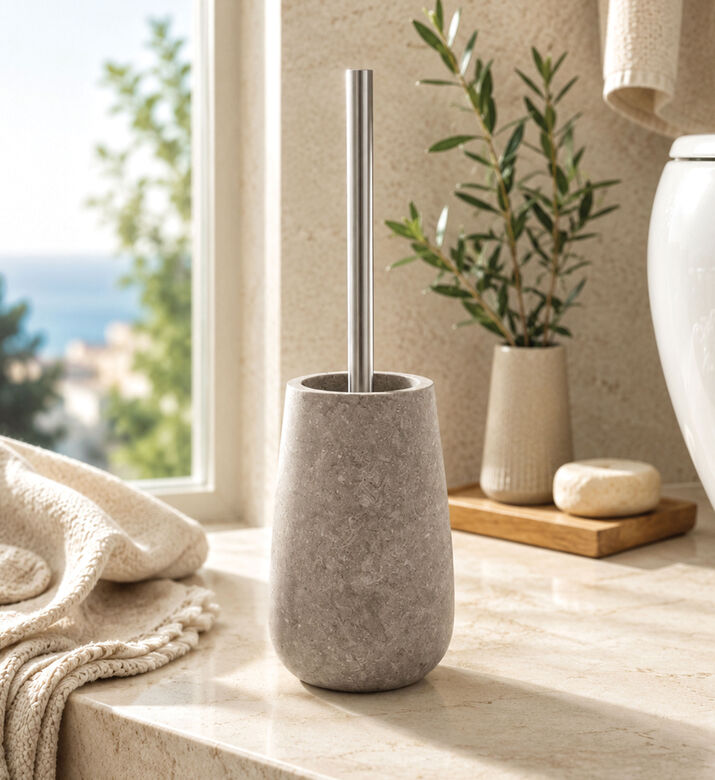 Aquanova Conor Stone Toilet Brush Holder, Packshot View