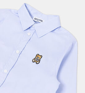 Cotton Teddy Bear Motif Shirt