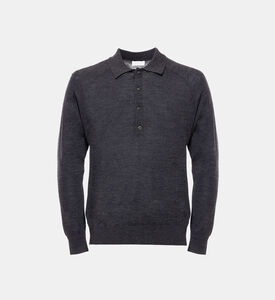قميص بولو بلاتو صوف محبوك