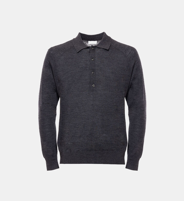 قميص بولو بلاتو صوف محبوك