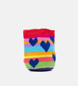 Wool Rainbow Stripe Pattern Bag Wool Rainbow Stripe Pattern Bag