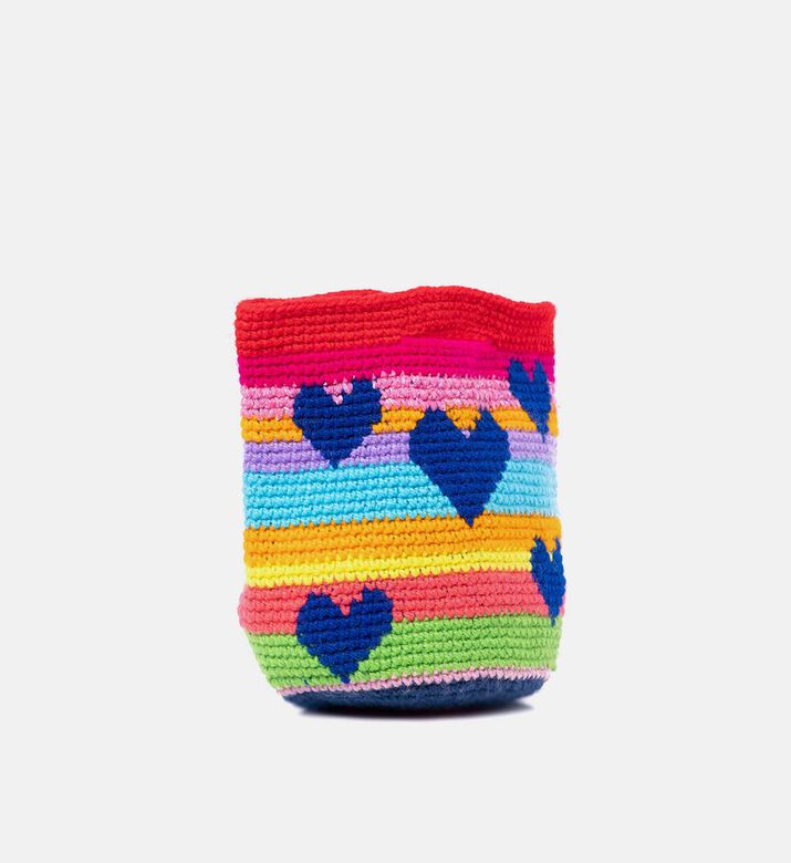 Wool Rainbow Stripe Pattern Bag Wool Rainbow Stripe Pattern Bag
