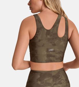 LIVE! Camo-print Mid-thigh Shorts, Model View