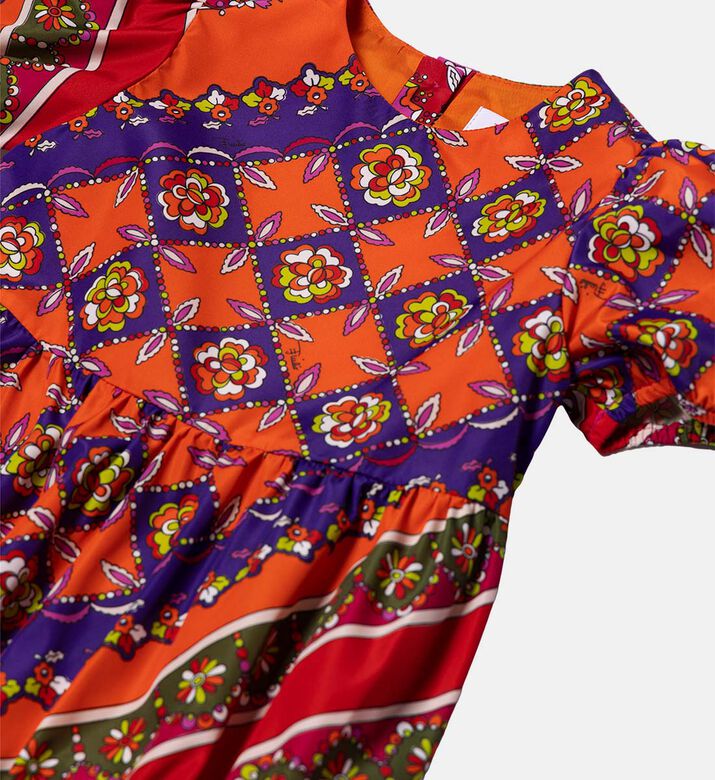 Short Sleeve Patchwork Dress
