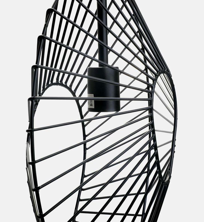 Home Deco and More Morjim Iron Pendant Lamp, Black, 16x37x55-cm, Packshot View