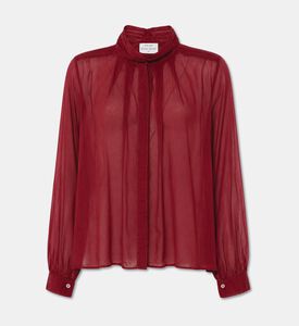 Forte-Forte Velvet-trim Bohemian Blouse, Packshot View