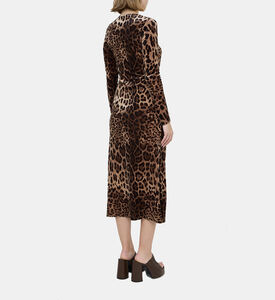 Animal-print Wrap Midi Dress Animal-print Wrap Midi Dress