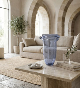 Gileno Large Auria Gold Crystal Vase, Silver, L, Packshot View
