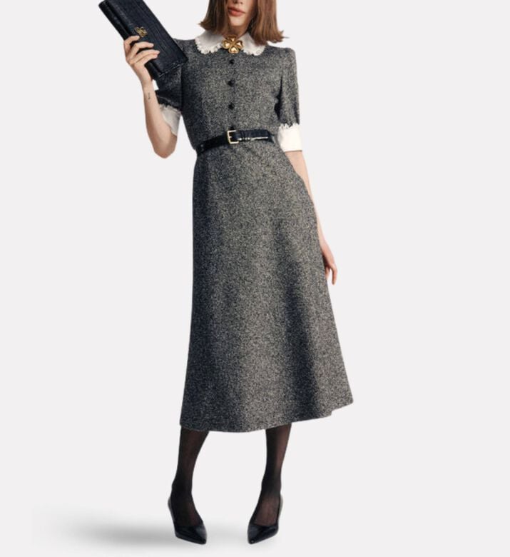 Luisa Spagnoli Gisella Ruffled Button-down Dress, Model View