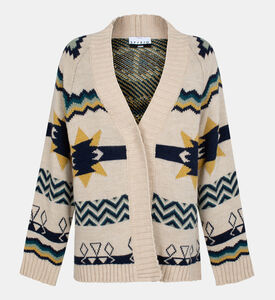 Ethnic Motif Oversized Cardigan