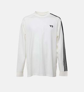 تيشيرت قطن بأكمام طويلة و3 خطوط