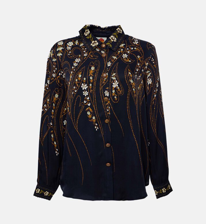 Farm Rio Floral-print Button Closure Shirt, Packshot View