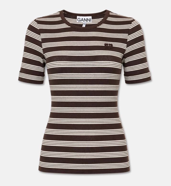 Ganni Striped Sleeveless Top, Packshot View