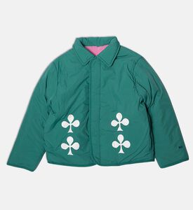 Bobo Choses Clover-print Reversible Sherpa Padded Jacket, Packshot View