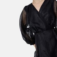 Long-sleeve Wrap Dress